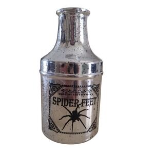Glitter Lotion Mercuri Bottle For Decoration Only Spider Feet Halloween 5" Tall‎